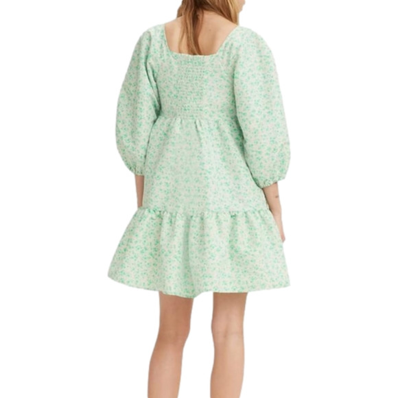 Levi's Women's Dolci Baby Doll Dress Green and White Floral Plus Size XXL NEW!! - Picture 9 of 11
